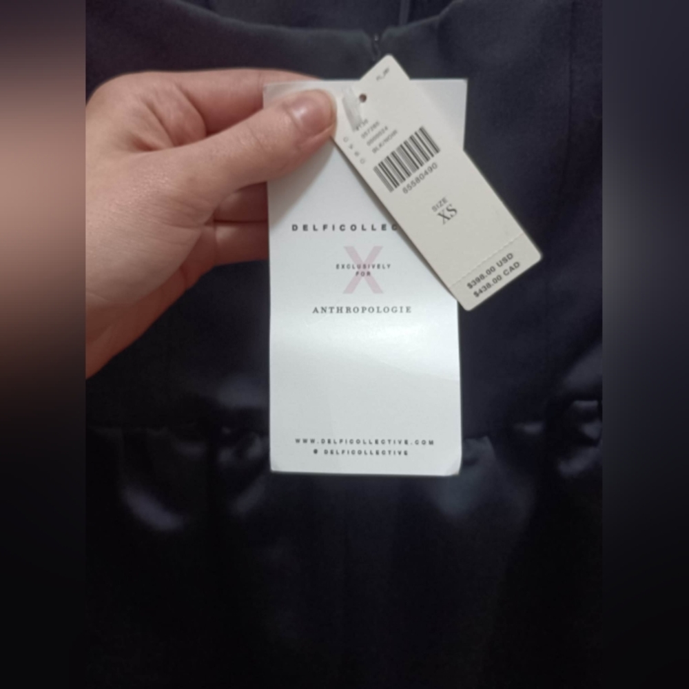 DELFI Collective NWOT Anthropologie Black Halter Cocktail Dress Size XS - Picture 9 of 11